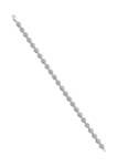 1/4 ct. t.w. Diamond Teardrop Link Bracelet in Rhodium Plated Sterling Silver