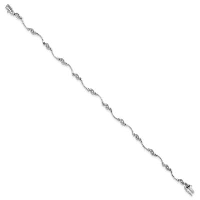 0.048 ct. t.w. Diamond Bracelet in Rhodium-plated Sterling Silver