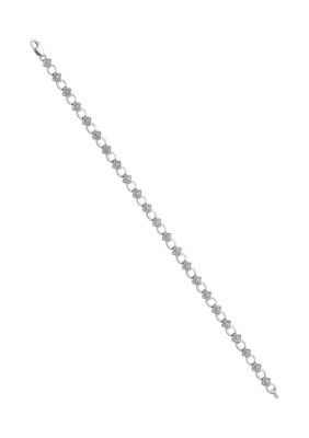 1/6 ct. t.w. Diamond Bracelet in Rhodium Plated Sterling Silver