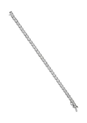 Belk & Co 5/8 ct. t.w. Diamond Bracelet in Rhodium-plated Sterling Silver, White