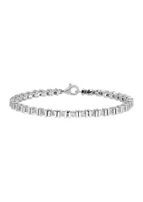 1/ ct. t.w. Diamond Tennis Bracelet in Rhodium Plated Sterling Silver