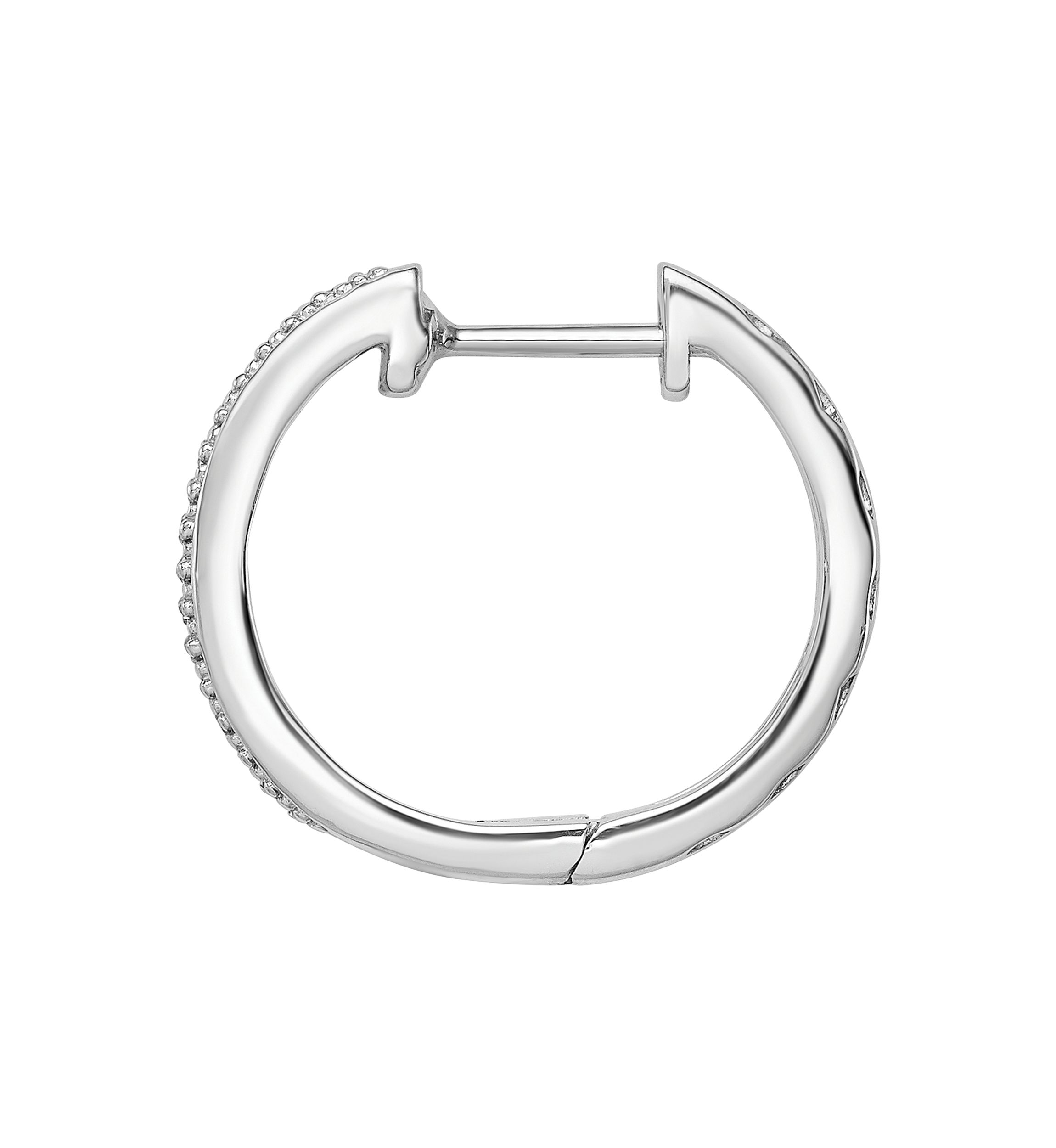 1/10 ct. t.w. Diamond Earrings in Rhodium Plated Sterling Silver