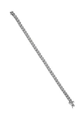 Belk & Co 1/2 ct. t.w. Diamond Bracelet in Rhodium Plated Sterling Silver, White