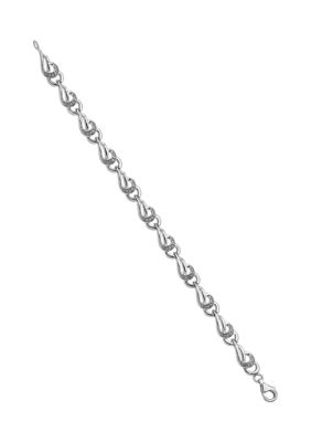 Belk & Co 1/5 ct. t.w. Diamond Bracelet in Rhodium Plated Sterling Silver, White