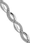 1/4 ct. t.w. Diamond Bracelet in Rhodium Plated Sterling Silver