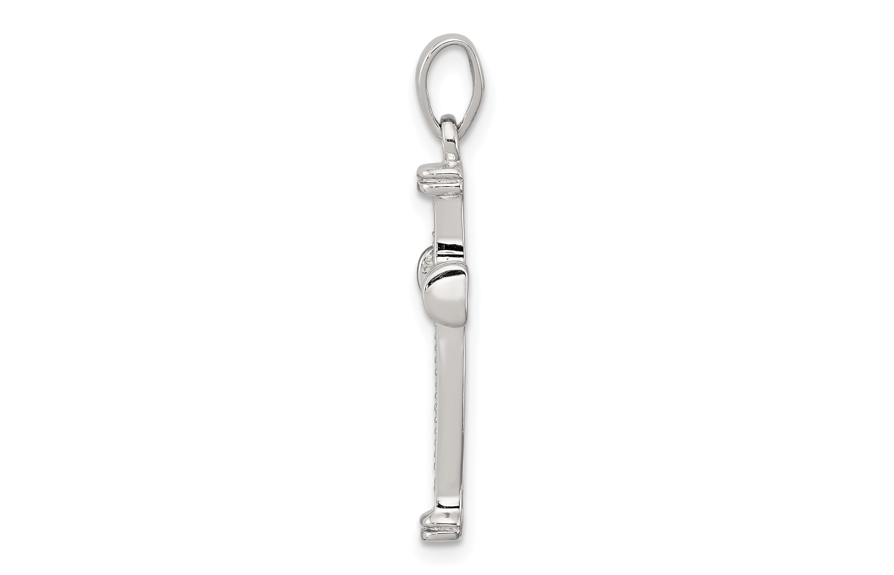 0.02 ct. t.w. Diamond Cross Pendant in Rhodium-plated Sterling Silver