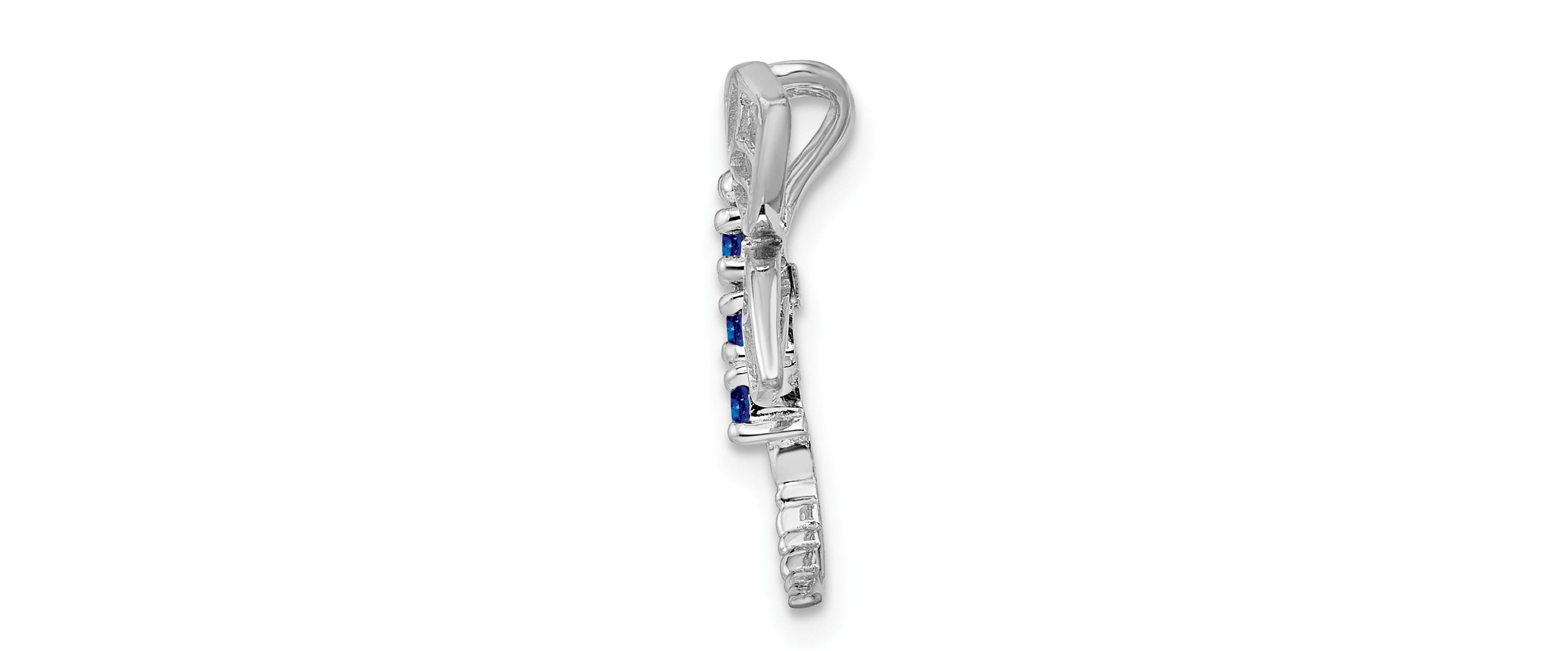 1/4 ct. t.w. Sapphire Dragonfly Pendant in Rhodium-plated Sterling Silver