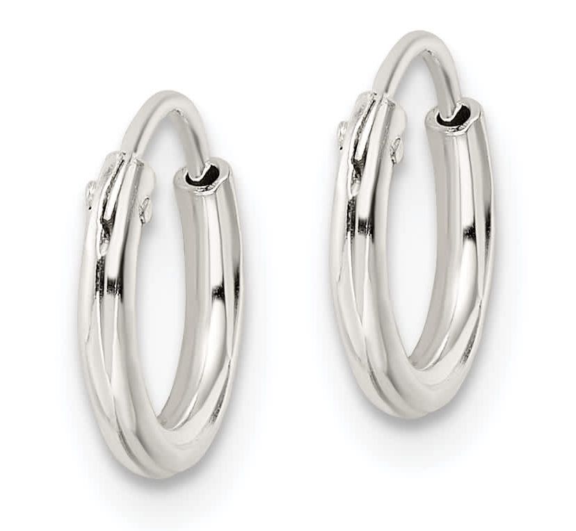 Sterling Silver Polished 1.5x10mm Endless Tube Hoop Earrings