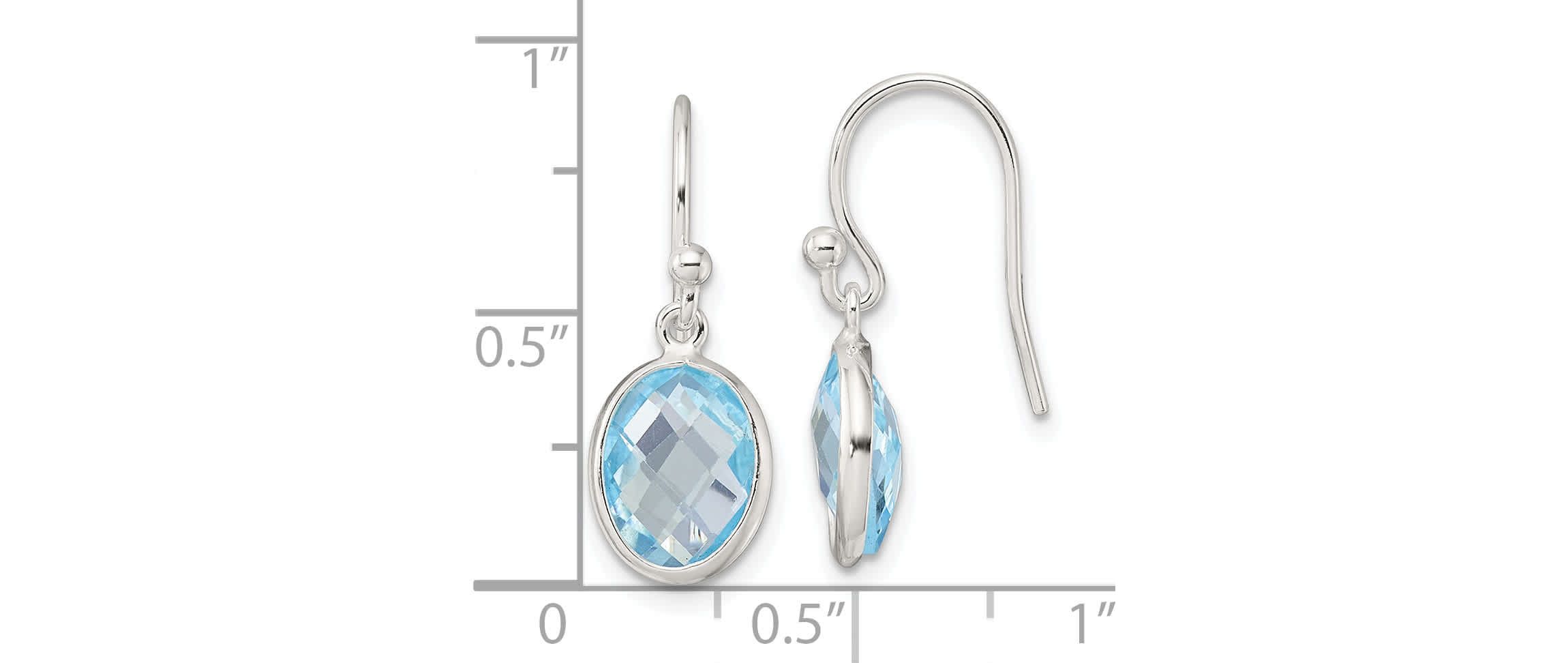 4.27 ct. t.w. Blue Topaz Polished Dangle Earrings in Sterling Silver