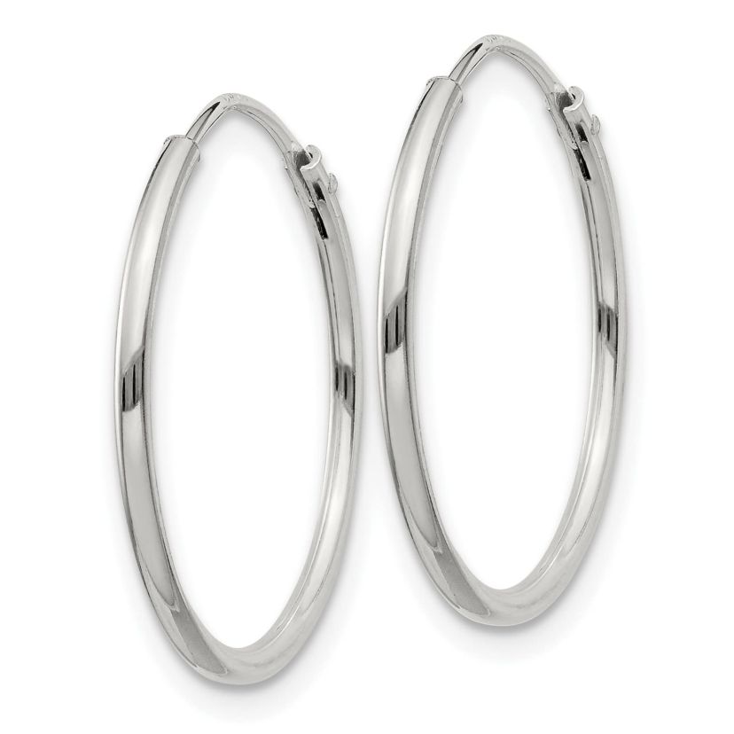 Sterling Silver 1.3mm Endless Hoop Earrings