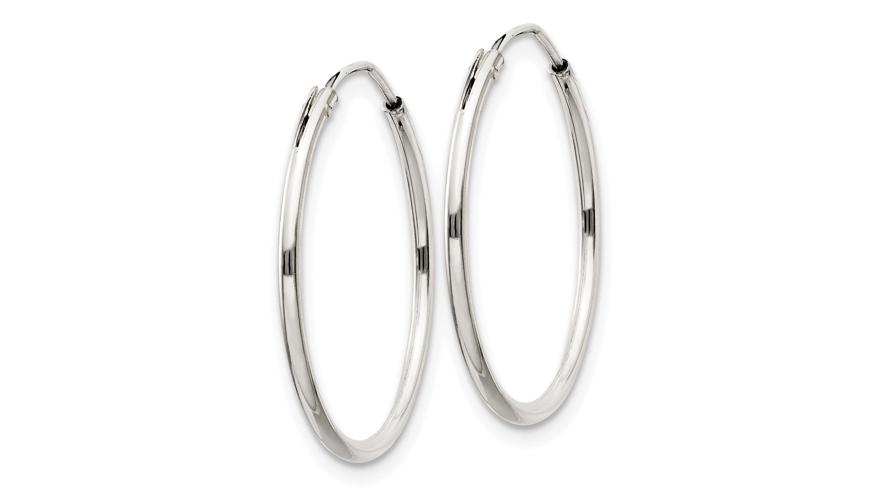 Sterling Silver 1.3mm Endless Hoop Earrings