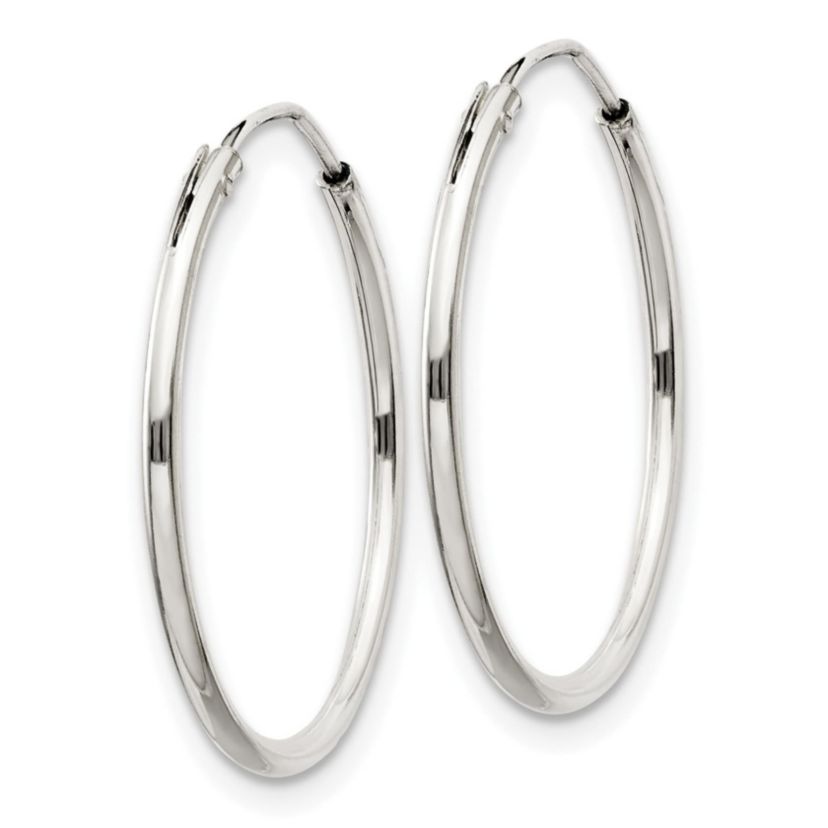 Sterling Silver 1.3mm Endless Hoop Earrings