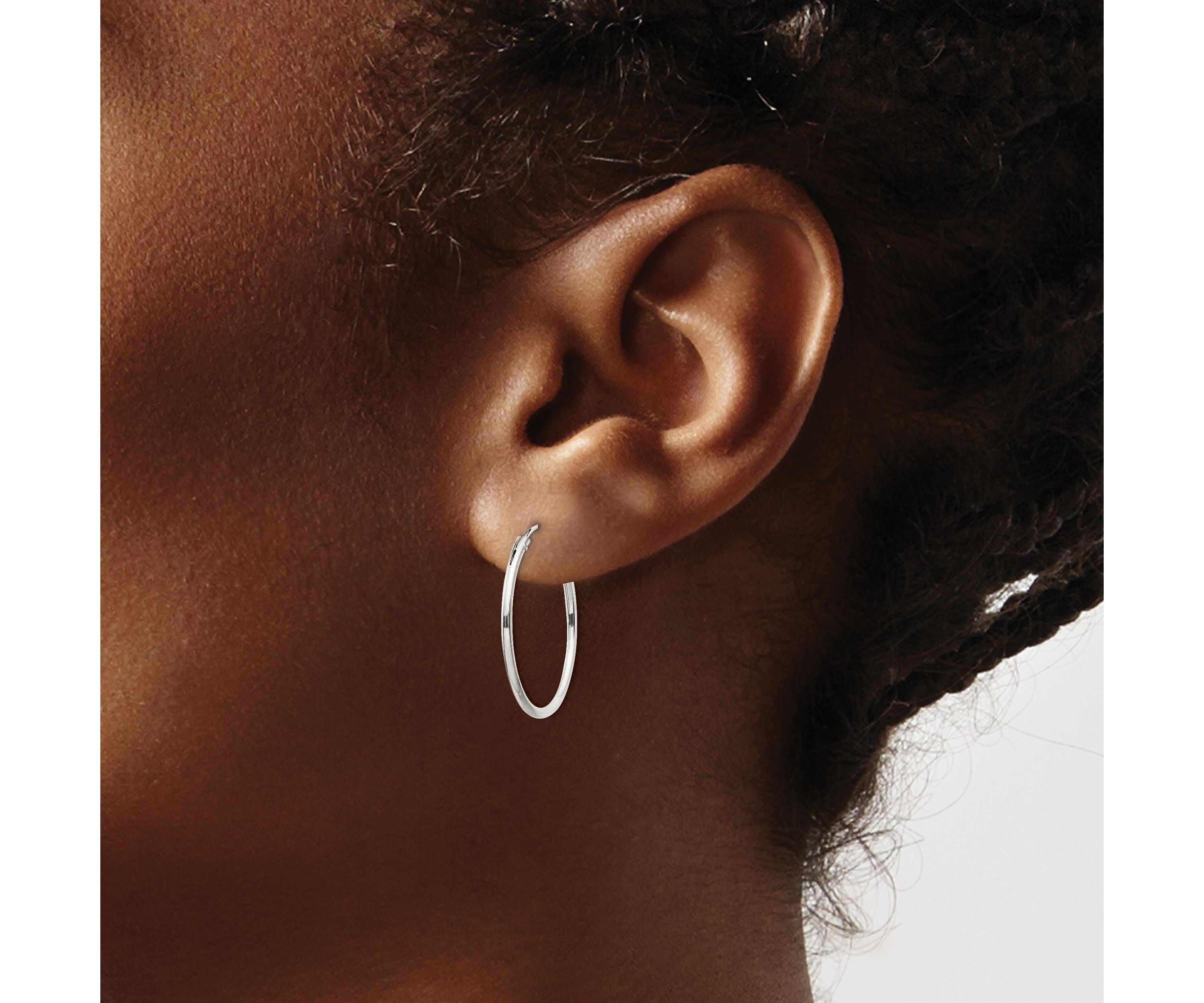 Sterling Silver 1.3mm Endless Hoop Earrings