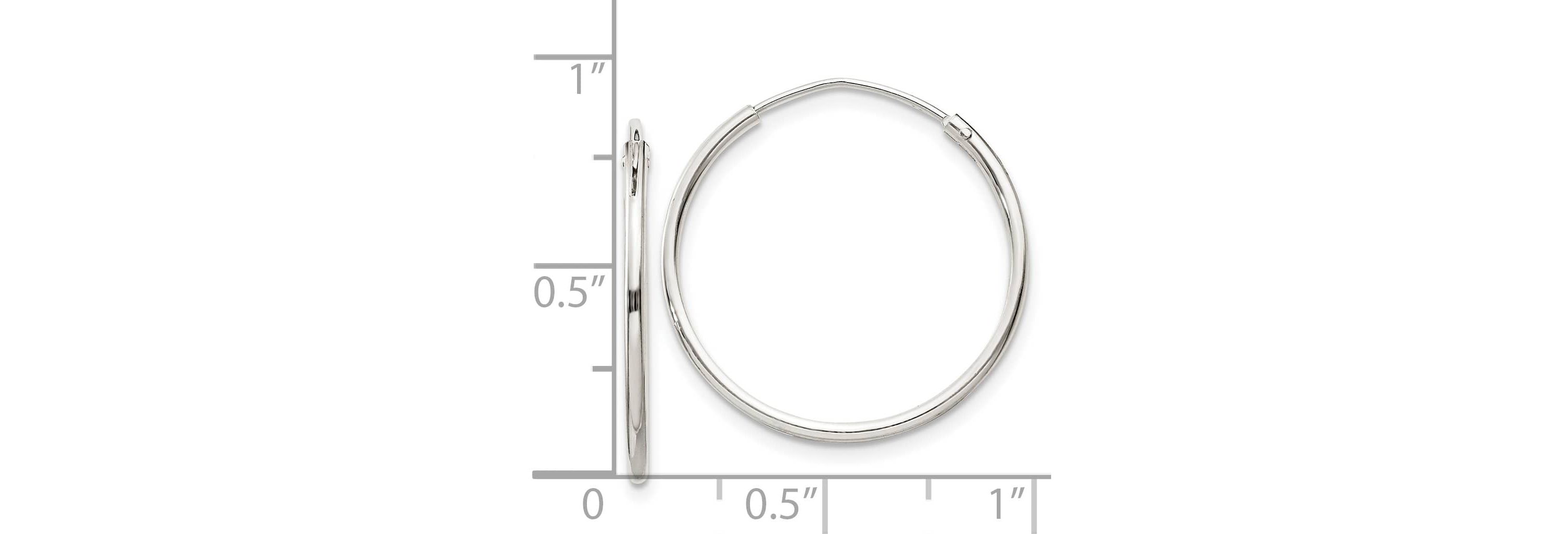 Sterling Silver 1.3mm Endless Hoop Earrings