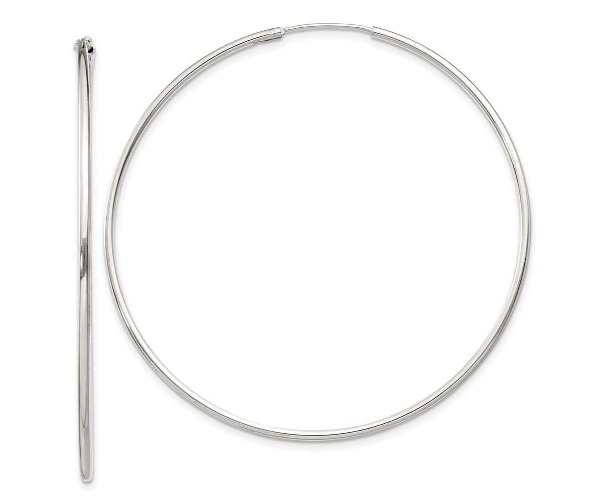 Sterling Silver 1.3mm Endless Hoop Earrings