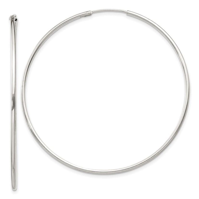 Sterling Silver 1.3mm Endless Hoop Earrings