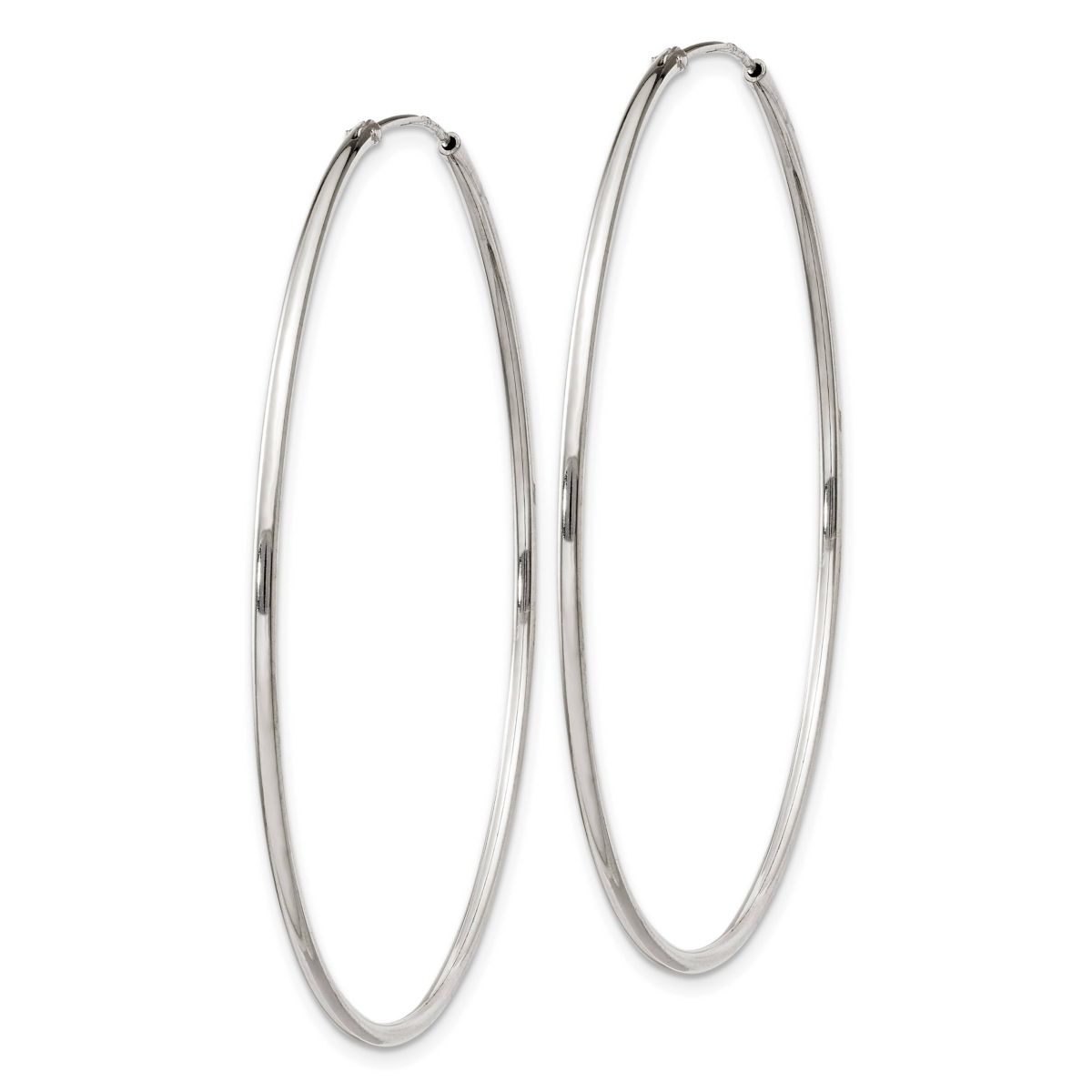 Sterling Silver 1.3mm Endless Hoop Earrings