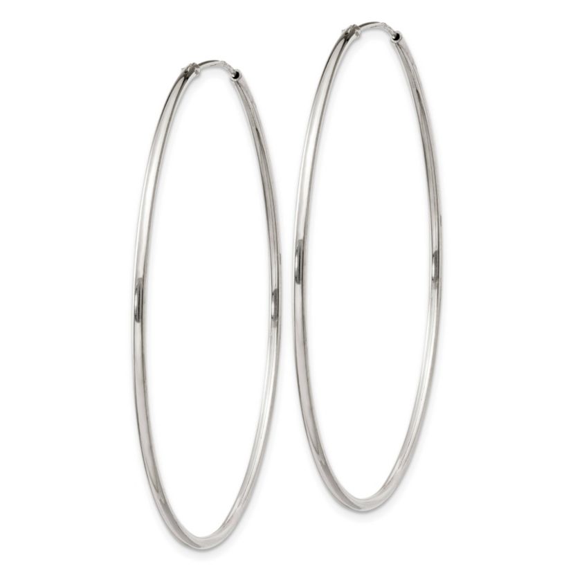 Sterling Silver 1.3mm Endless Hoop Earrings