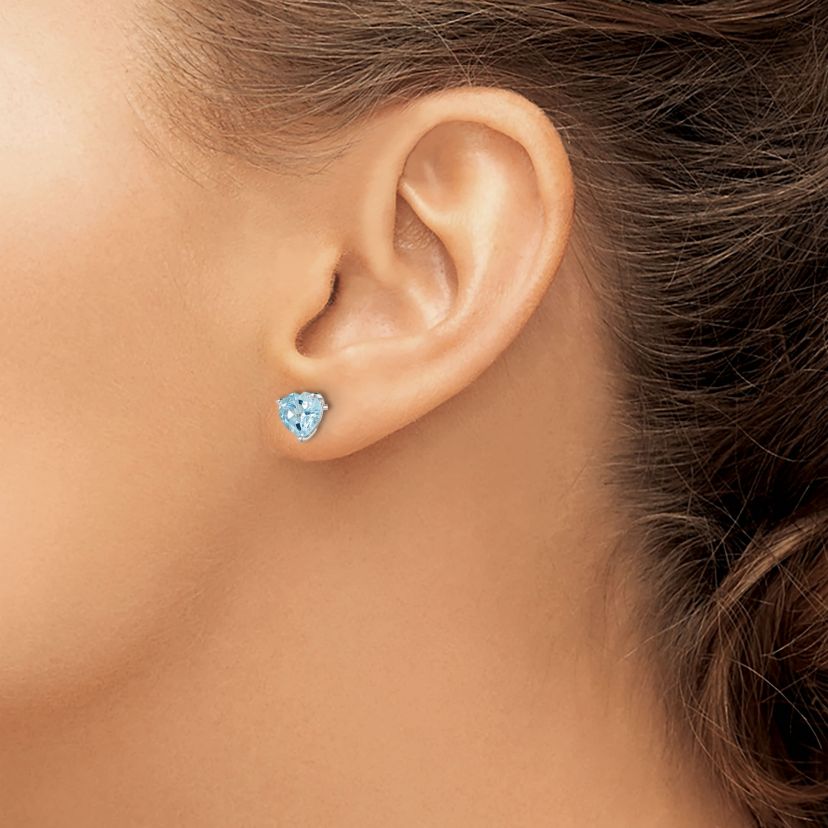 7.7 ct. t.w. Amethyst, Garnet, Citrine, Peridot and Swiss Blue Topaz Post Earring Set in Rhodium-plated Sterling Silver