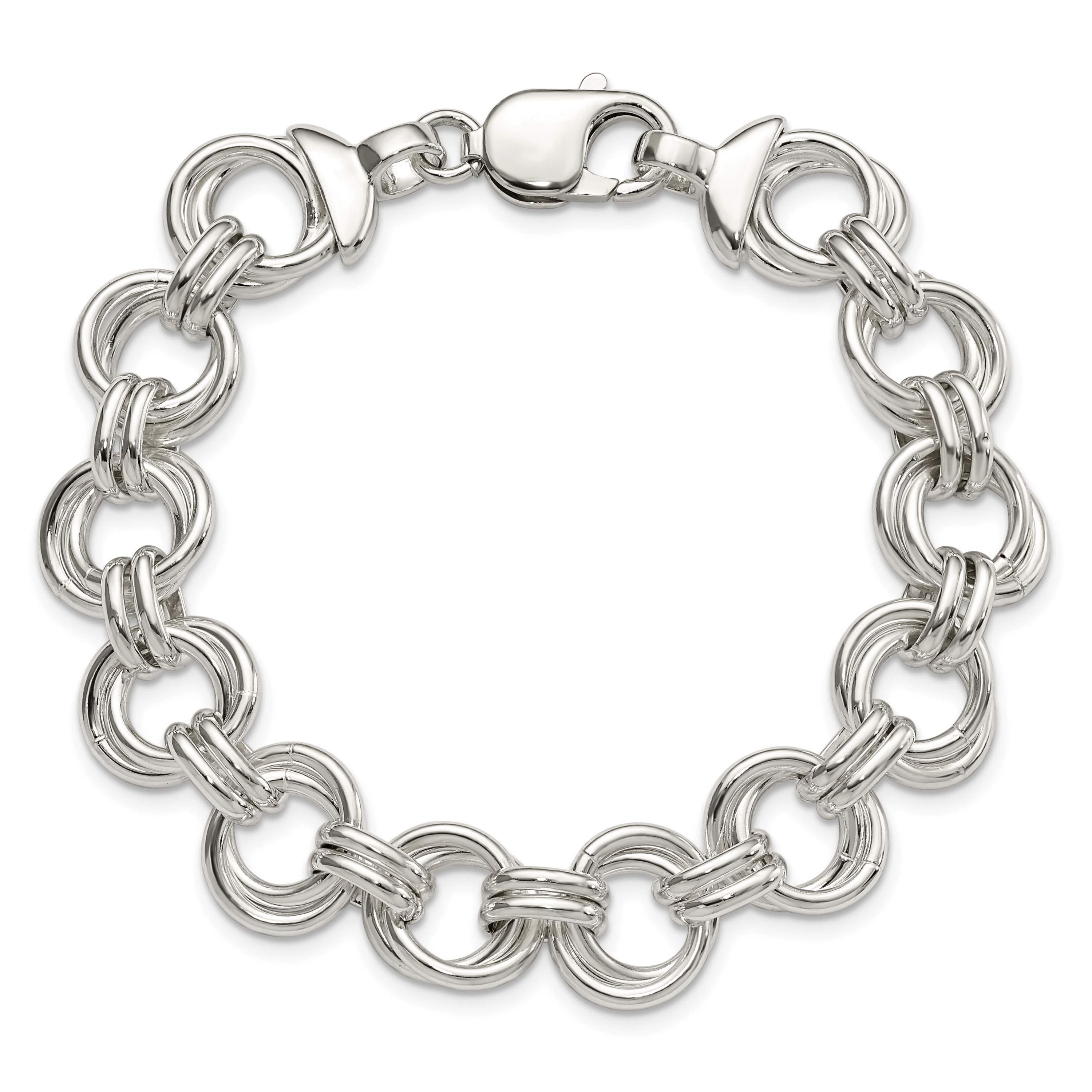 Sterling Silver Fancy Link Bracelet