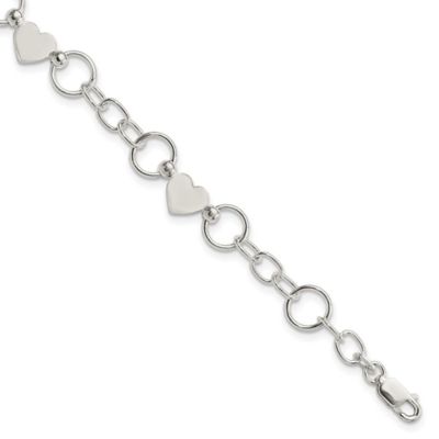 Belk & Co Sterling Silver Heart Bracelet