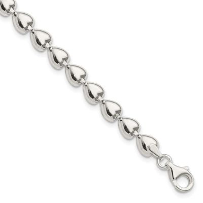 Belk & Co Sterling Silver Polished Heart Bracelet