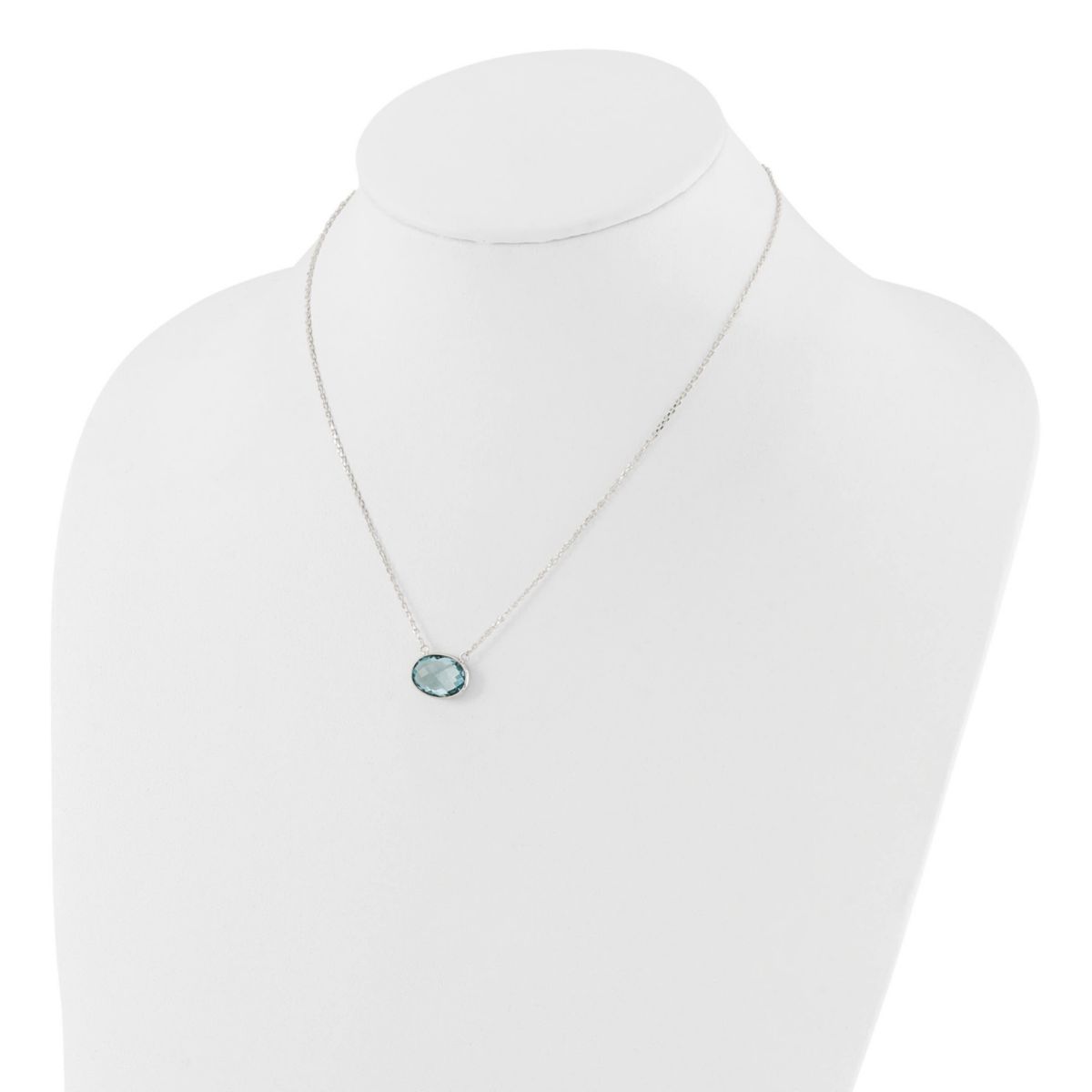 4.75 ct. t.w. Blue Topaz Polished 17-inch with 0.5-inch Extension Necklace in Sterling Silver