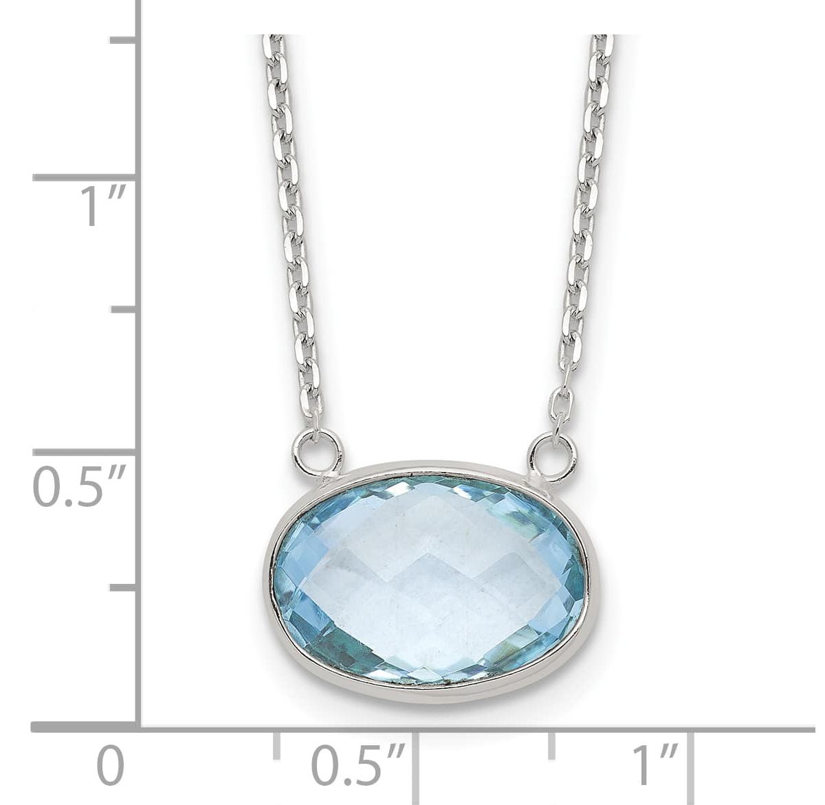 4.75 ct. t.w. Blue Topaz Polished 17-inch with 0.5-inch Extension Necklace in Sterling Silver