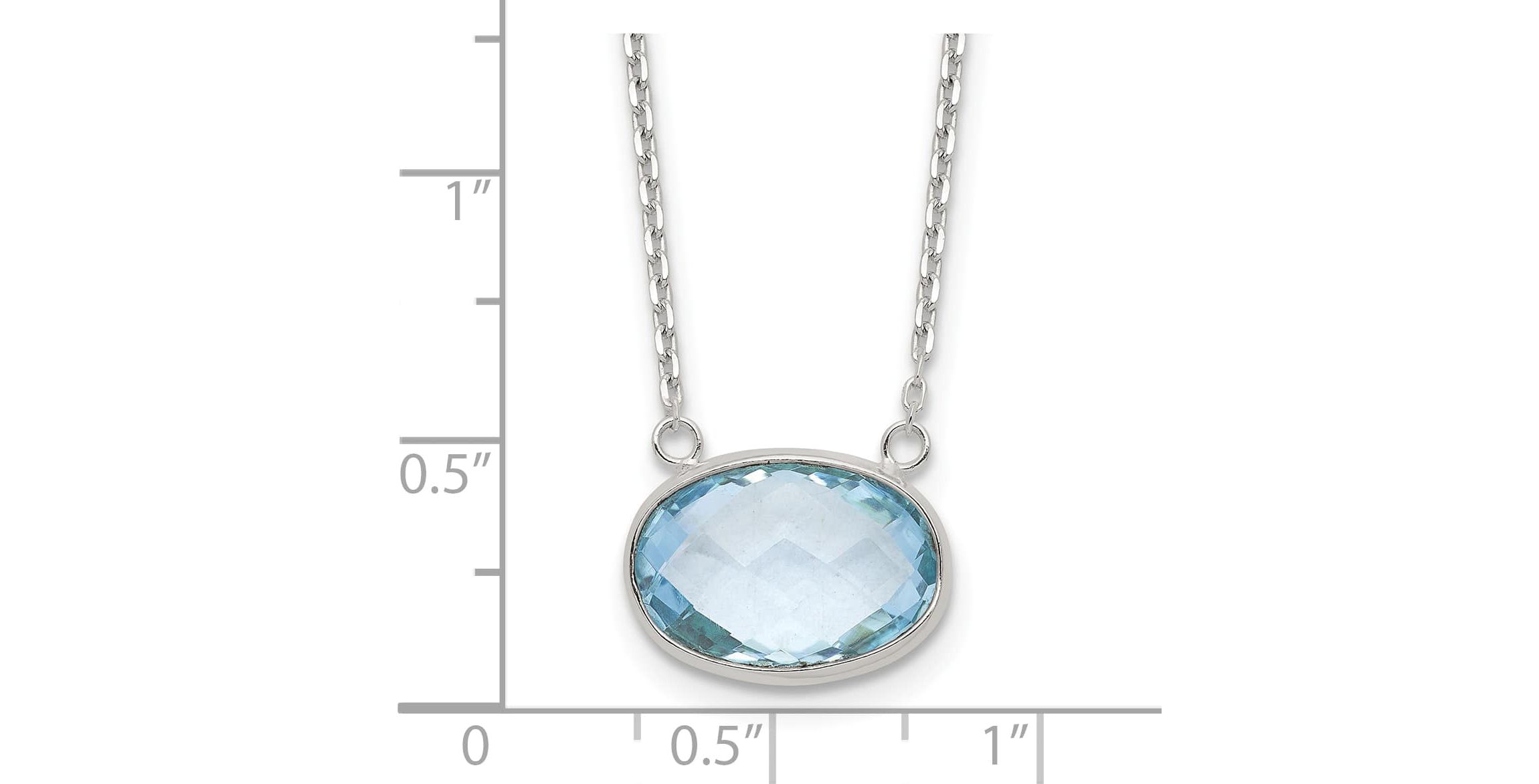 4.75 ct. t.w. Blue Topaz Polished 17-inch with 0.5-inch Extension Necklace in Sterling Silver