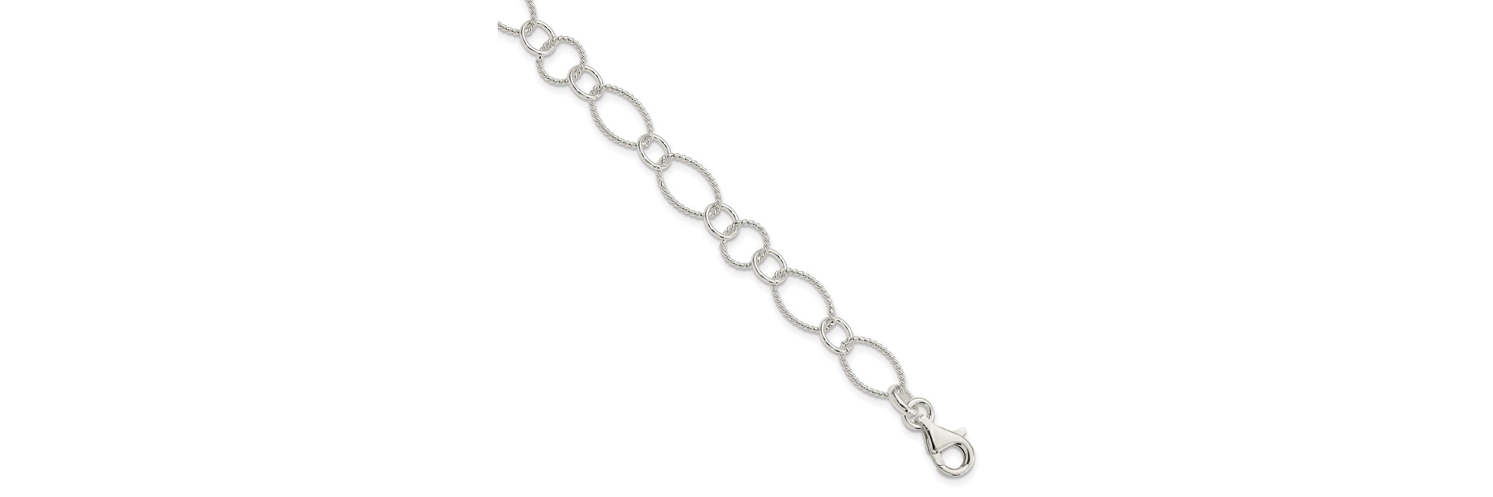 Sterling Silver Fancy Link Bracelet