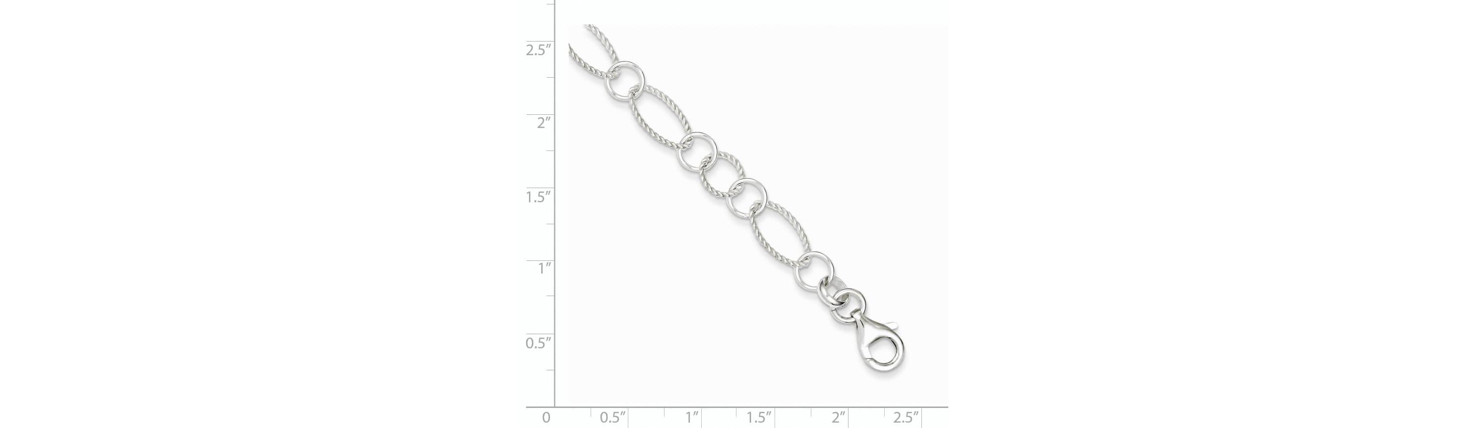 Sterling Silver Fancy Link Bracelet