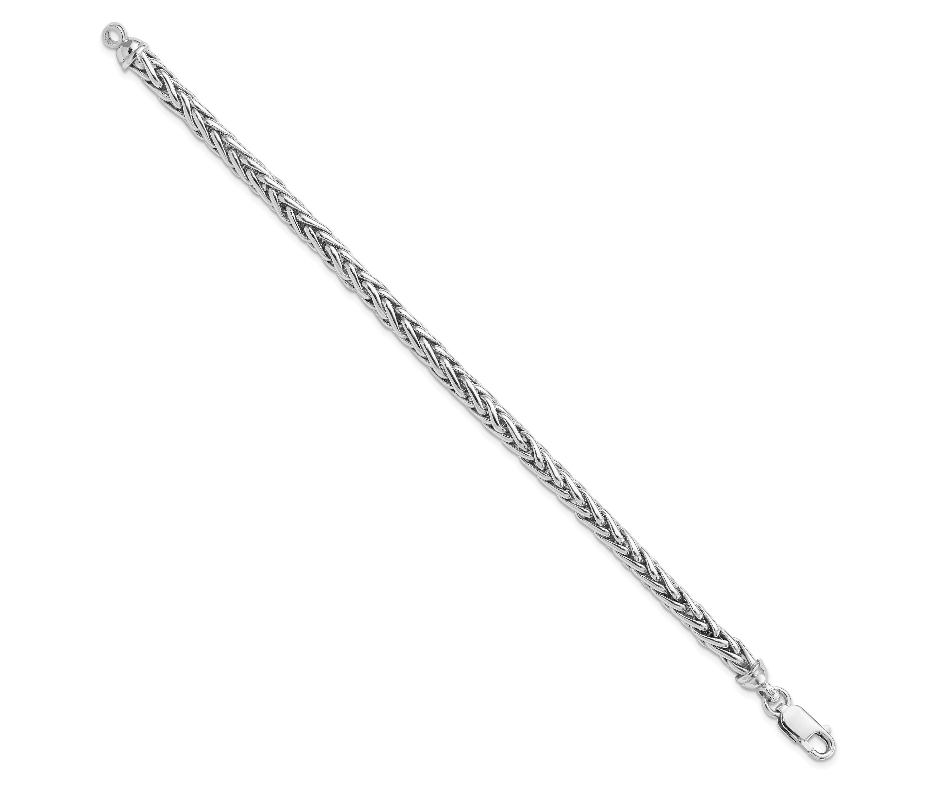 Sterling Silver Rhodium-plated 7.5 Inch Bracelet