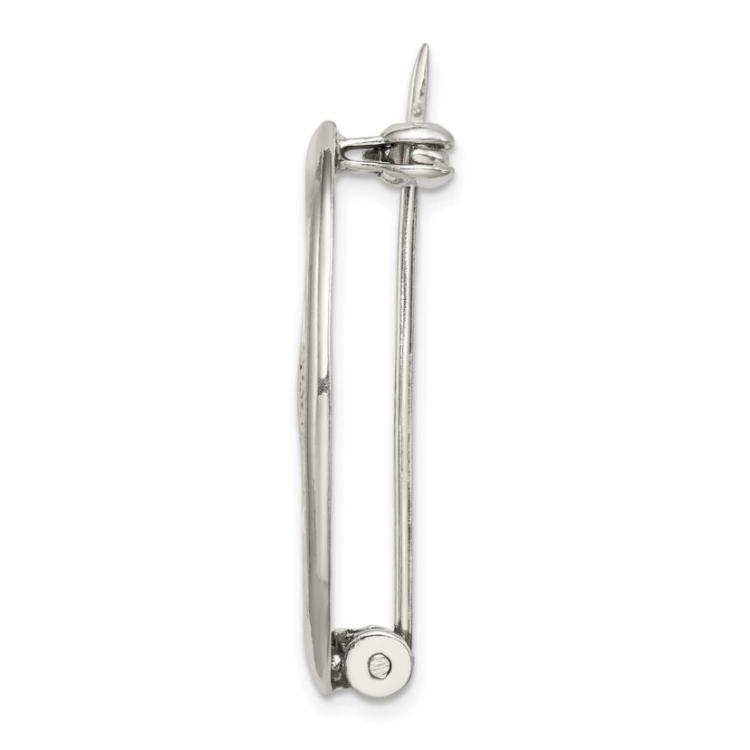 Sterling Silver Antiqued Claddagh Pin