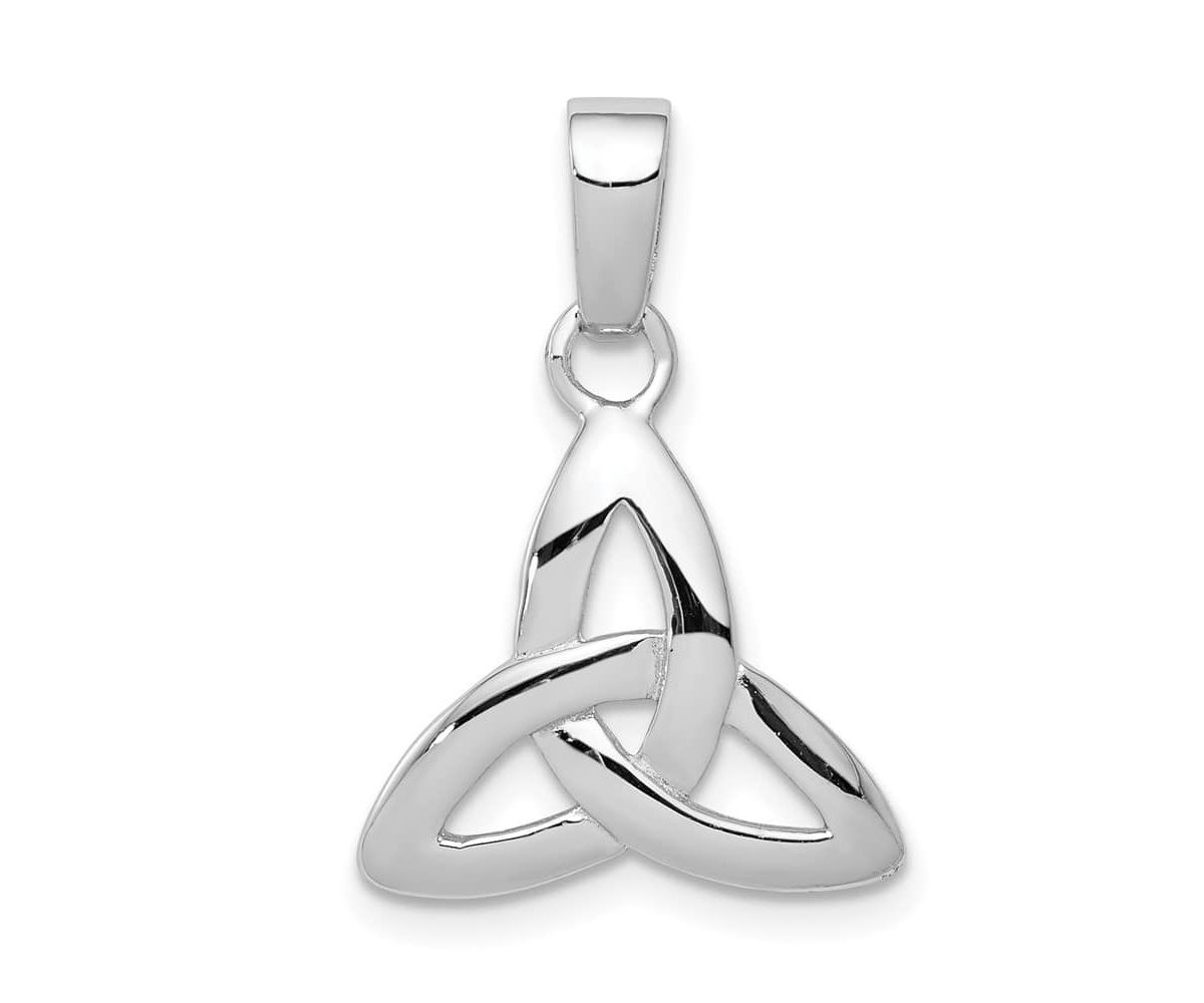Sterling Silver Rhodium-plated Trinity Pendant