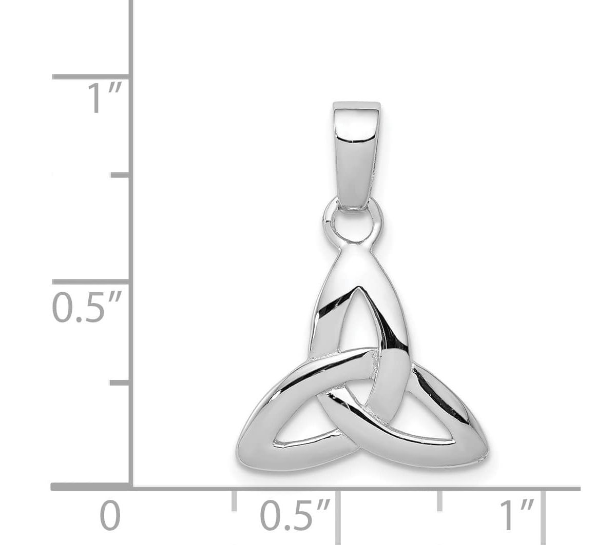 Sterling Silver Rhodium-plated Trinity Pendant