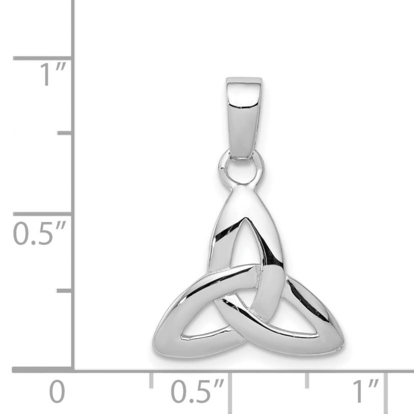 Sterling Silver Rhodium-plated Trinity Pendant