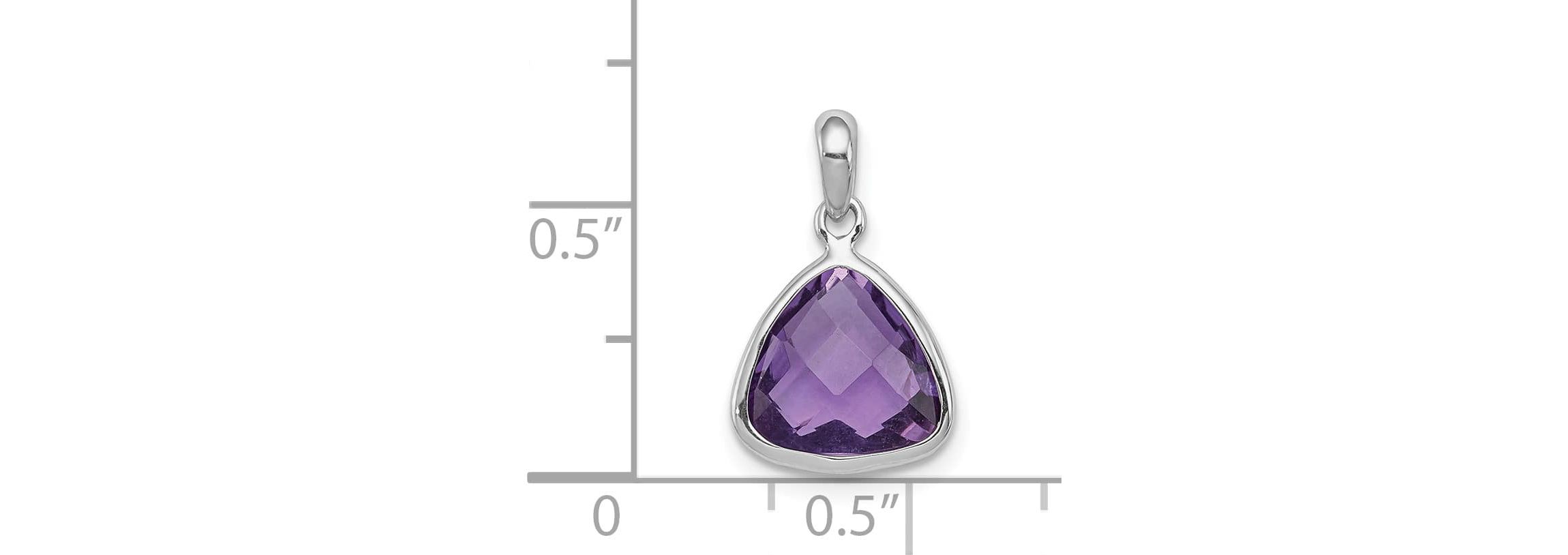 2.72 ct. t.w. Amethyst Pendant in Rhodium-plated Sterling Silver