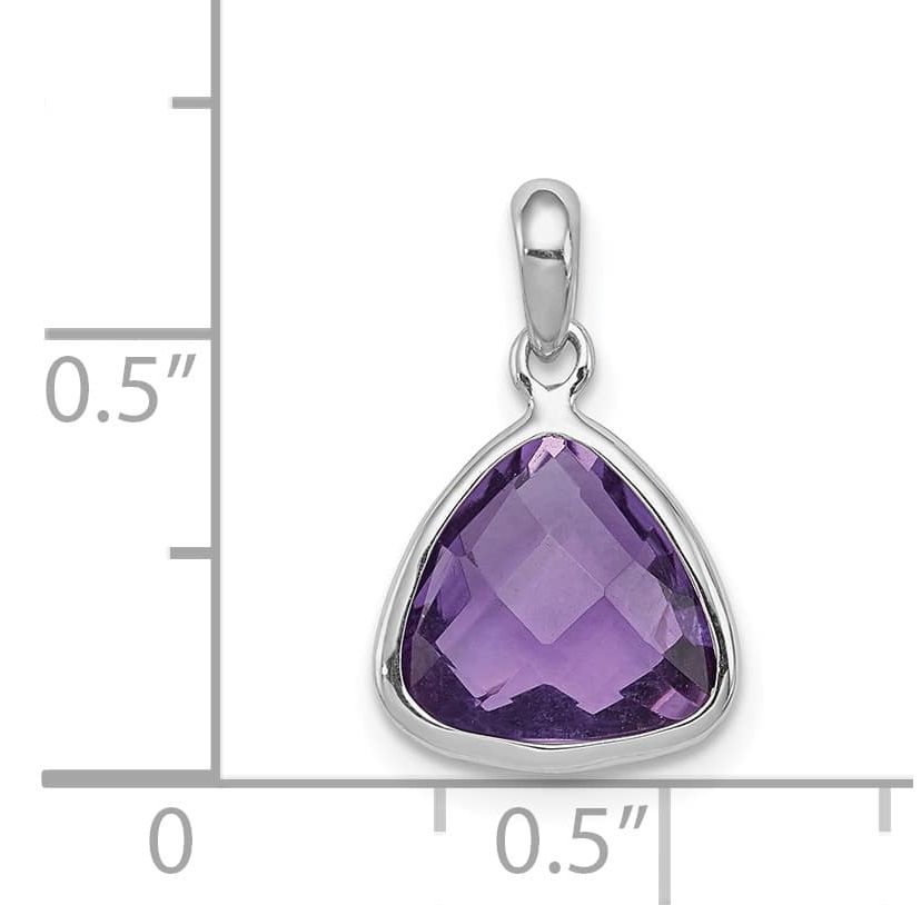 2.72 ct. t.w. Amethyst Pendant in Rhodium-plated Sterling Silver