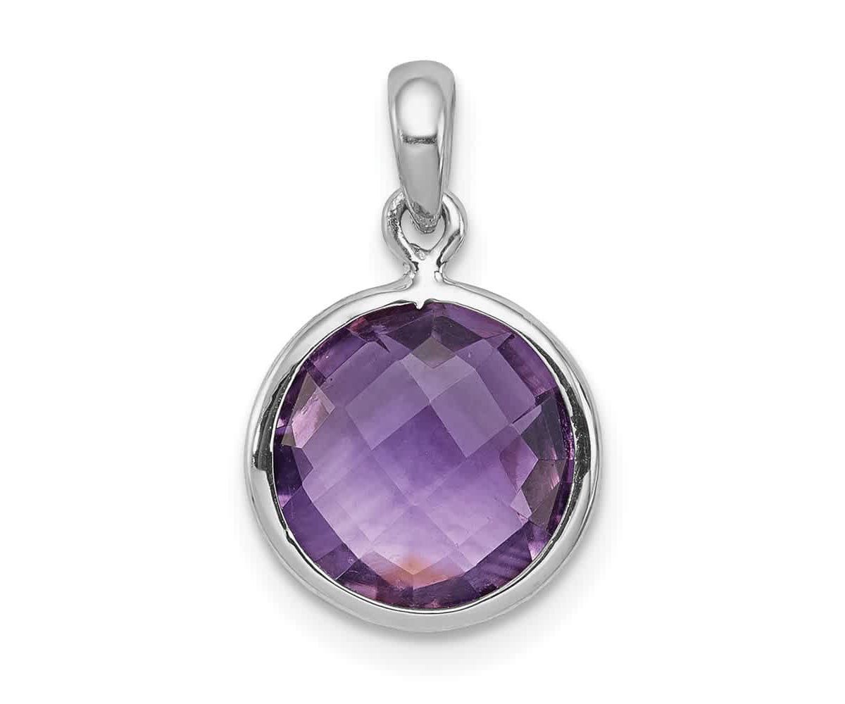 3 ct. t.w. Amethyst Pendant in Rhodium-plated Sterling Silver