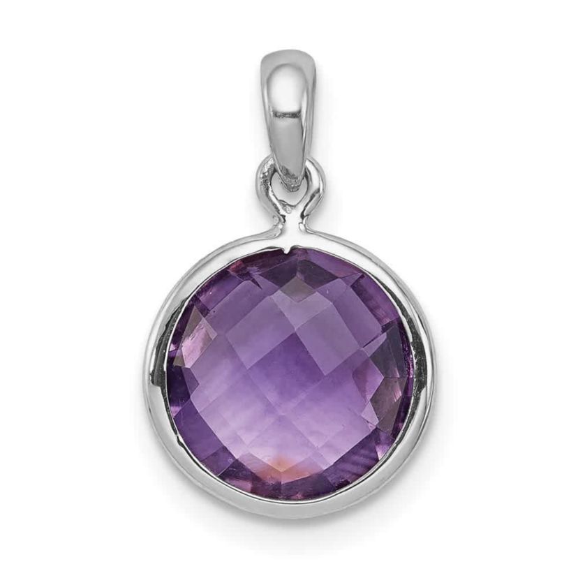 3 ct. t.w. Amethyst Pendant in Rhodium-plated Sterling Silver