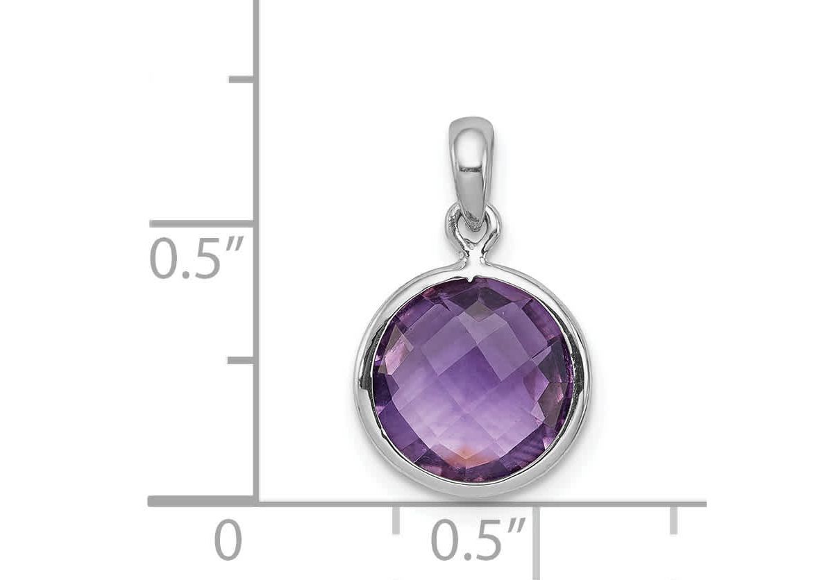 3 ct. t.w. Amethyst Pendant in Rhodium-plated Sterling Silver