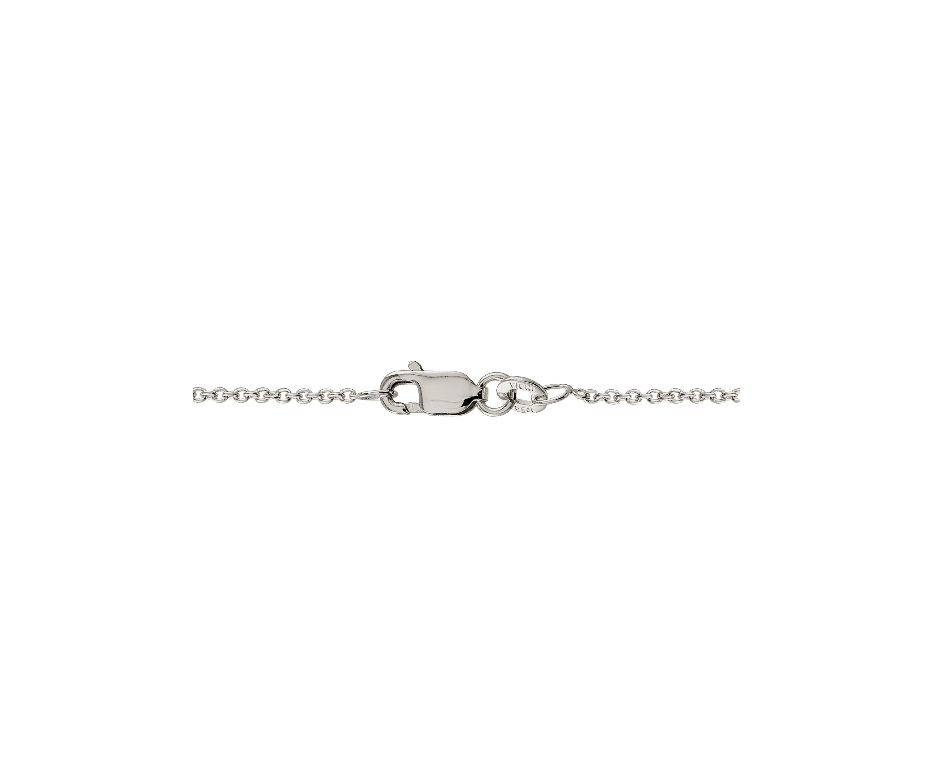 1/10 ct. t.w. Diamond Figure 8 Pendant with 18 Inch Chain in Rhodium Plated Sterling Silver