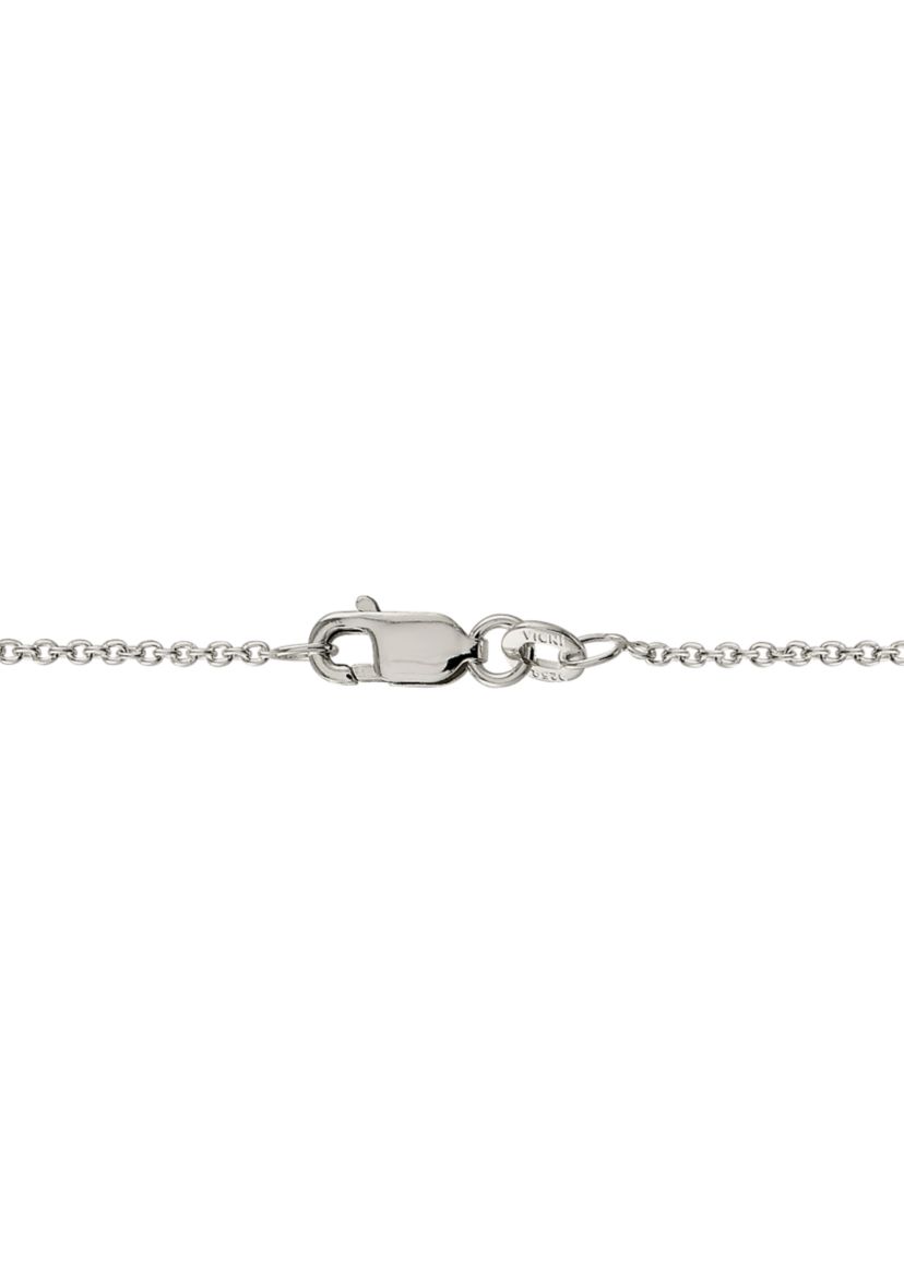 1/10 ct. t.w. Diamond Figure 8 Pendant with 18 Inch Chain in Rhodium Plated Sterling Silver