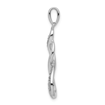 1/10 ct. t.w. Diamond Figure 8 Pendant in Rhodium-plated Sterling Silver