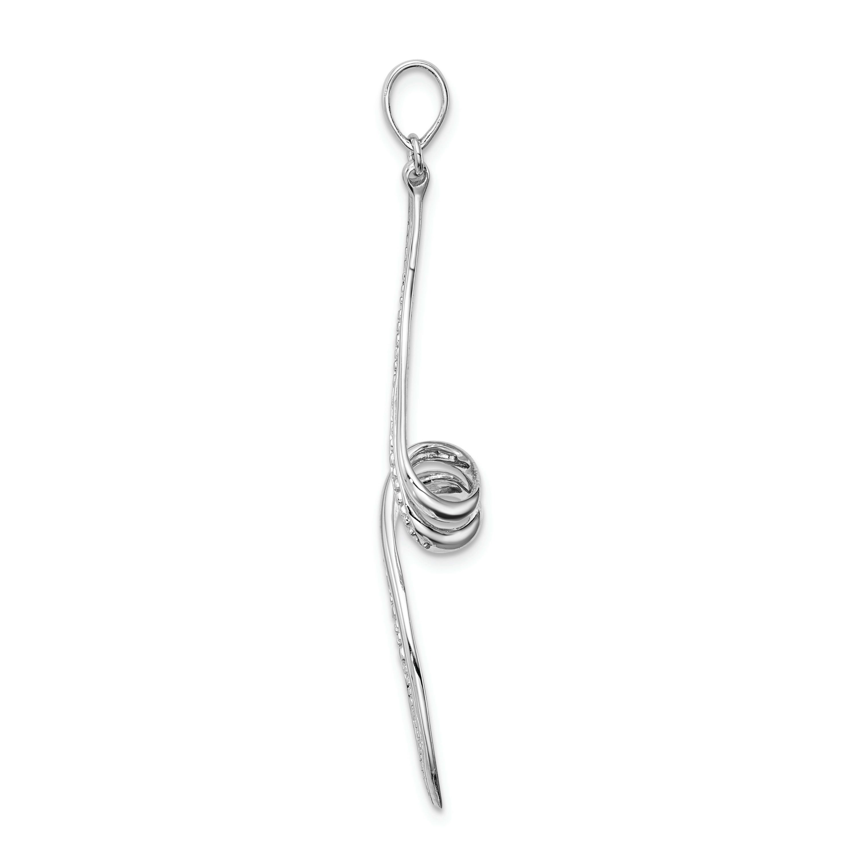 0.01 ct. t.w. Diamond Swirl Pendant in Rhodium-plated Sterling Silver