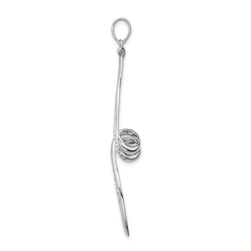 0.01 ct. t.w. Diamond Swirl Pendant in Rhodium-plated Sterling Silver