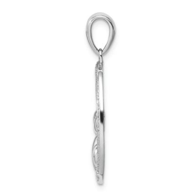 0.01 ct. t.w. Diamond Mother and Child Pendant in Rhodium-plated Sterling Silver