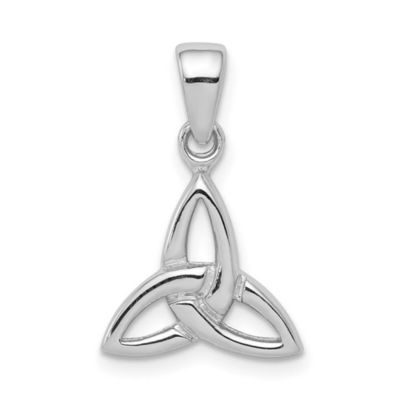 Belk & Co Sterling Silver Rhodium-plated Polished Celtic Trinity Pendant