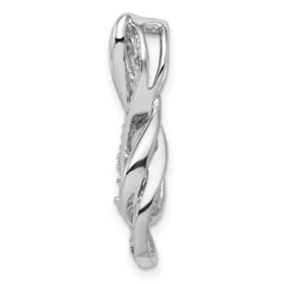 0.027 ct. t.w. Diamond Infinity Symbol Slide Pendant in Rhodium-plated Sterling Silver