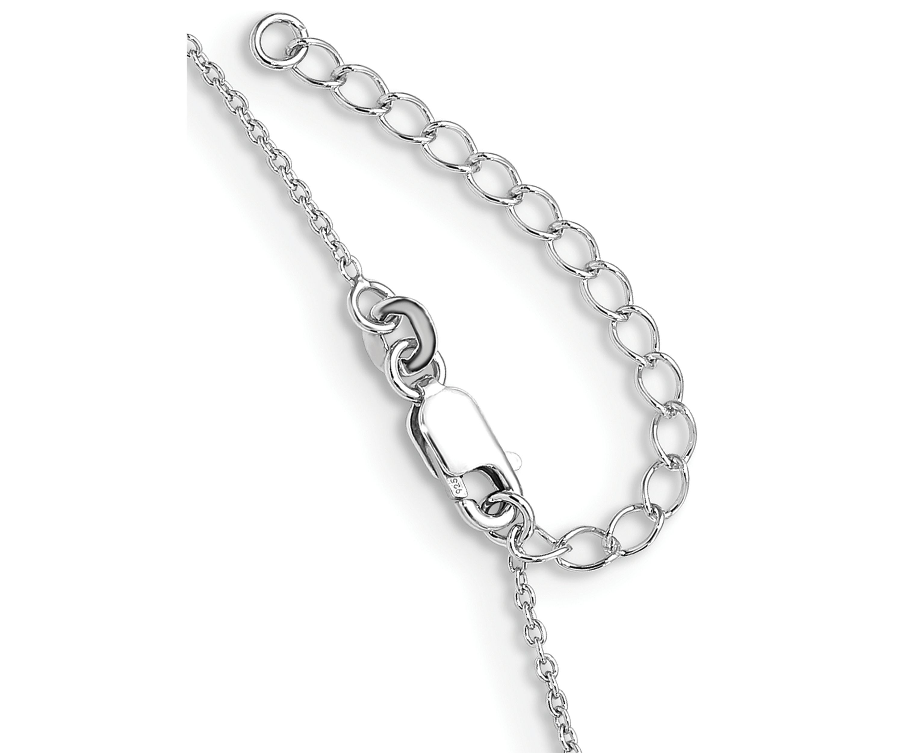 2.35 ct. t.w. Swiss Blue Topaz and White Topaz with 2-inch Extension Necklace in Rhodium-plated Sterling Silver